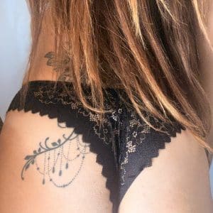Tanga dentelle noir
