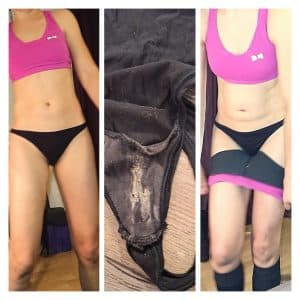 String noir porté pour 2 jour de fitness
