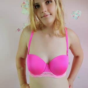 🌸 Ensemble lingerie rose fluo porté 48h 💕 Soutien-gorge + culotte 💌 Photos incluses