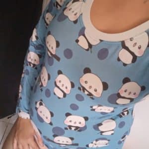 T-shirt panda manche longue