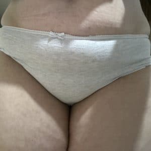 Culotte grise en coton porté 3 jrs sans retenue !!